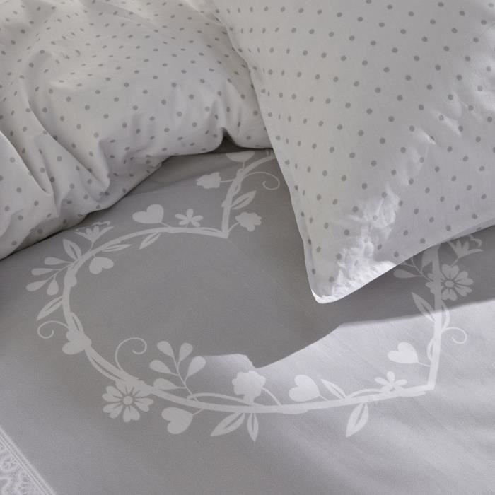 TODAY BEDDING SET - DUVET COVER 2460X240 + 2 PILLOWCASES 63X63 - 100% COTTON 57 thread count - Constance