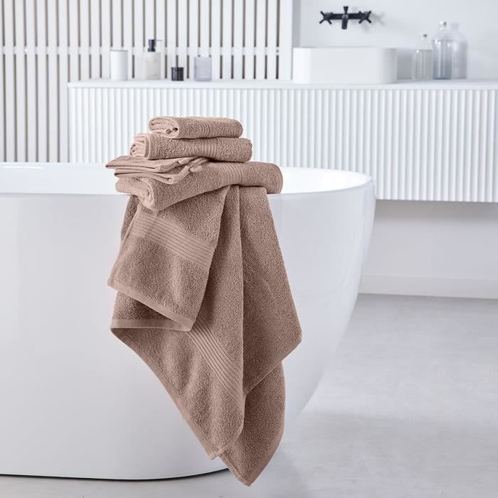 Set of 2 TODAY towels 50x90 cm 100% Cotton - Sand rose