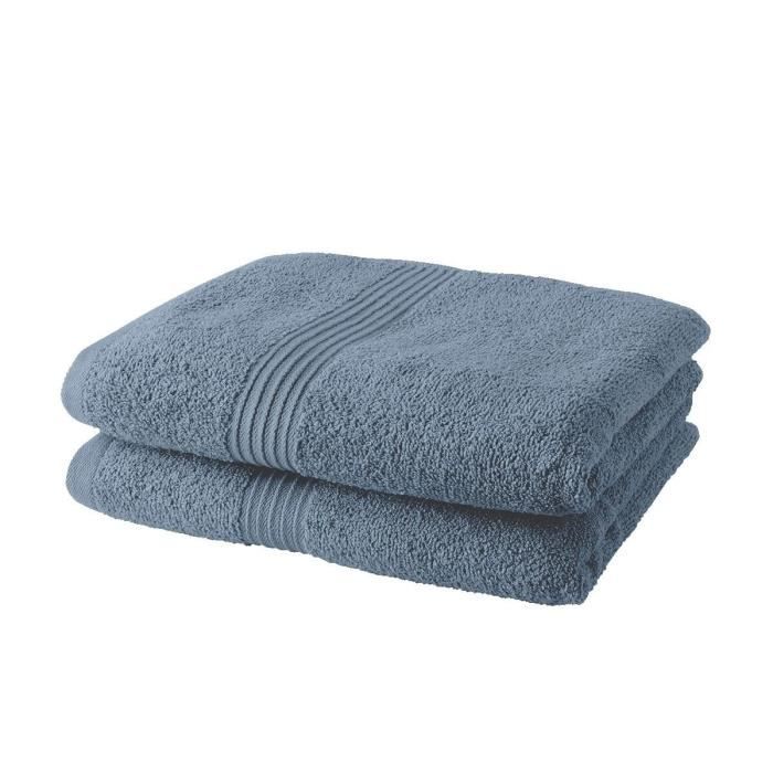 Set of 2 TODAY towels 50x90 cm 100% Cotton - Denim