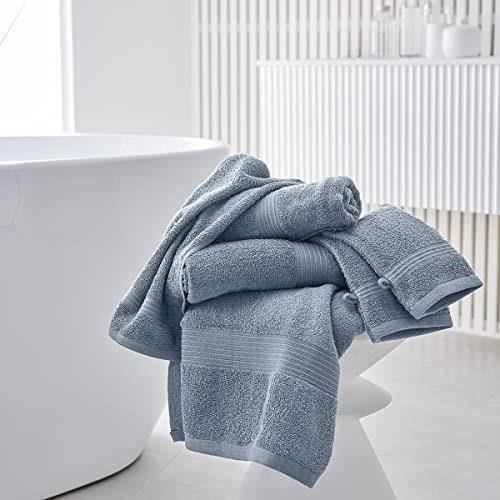 Set of 2 TODAY towels 50x90 cm 100% Cotton - Denim