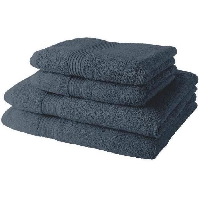 2 TODAY bath towels 50x90 + 2 bath sheets 70x130 cm 100% Cotton - Denim