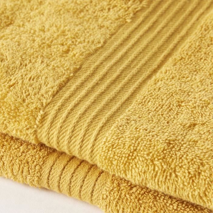 TODAY Essential - Set of 2 hand towels 50x90 cm 100% Cotton, ocher color