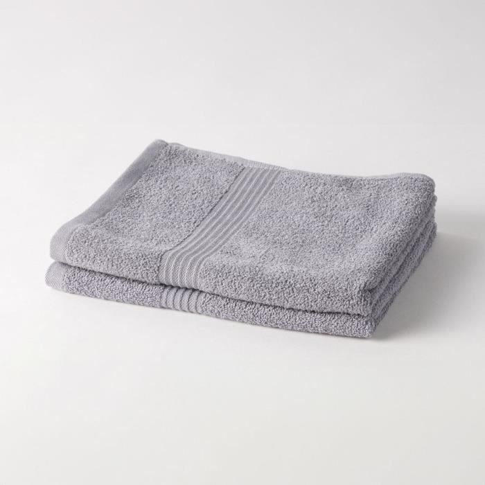 TODAY Essential - Set of 2 hand towels 50x90 cm 100% Cotton steel color