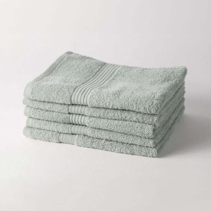 TODAY Essential - Set of 5 bath sheets 70x130 cm 100% Cotton, Celadon color