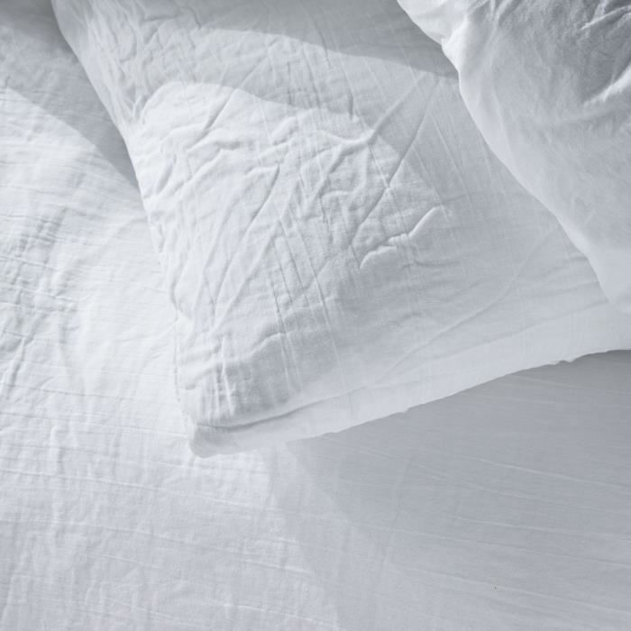 Bedding set - TODAY - 123320 - 2 people - 260x240cm - Plain cotton gauze - Chalk