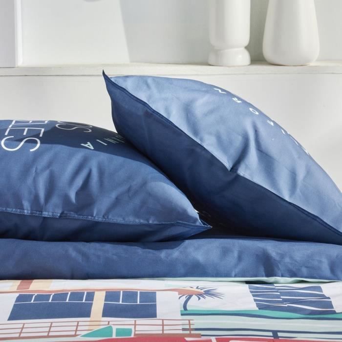 Bedding set - TODAY - JAVA - 2 people - 240x220 cm - Cotton - Los Angeles print - Blue
