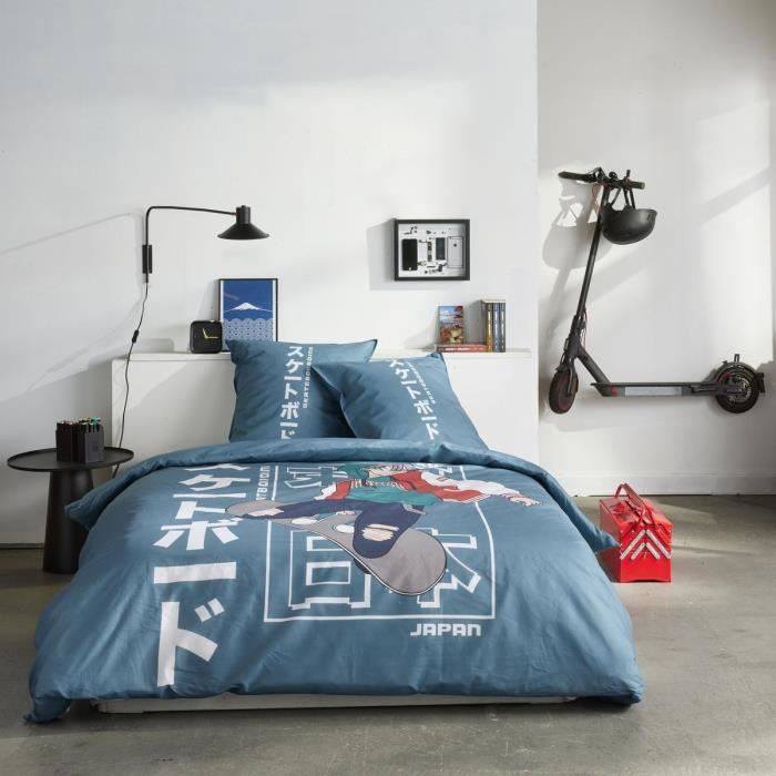 Bedding set - TODAY - JAVA - 2 people - 240x220 cm - Cotton - Japan print - Blue