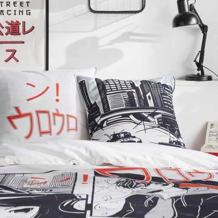 Bedding set - TODAY - JAVA - 2 people - 240x220 cm - Cotton - Manga print - White