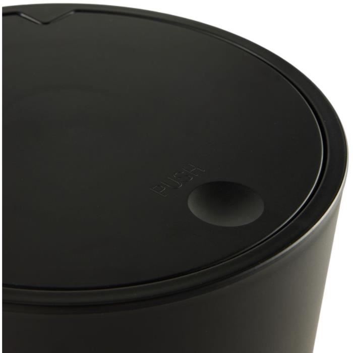 Bathroom trash can - TODAY - UTILITY - 8.5 L - Ø 21 xx H 29 cm - Polypropylene - Black