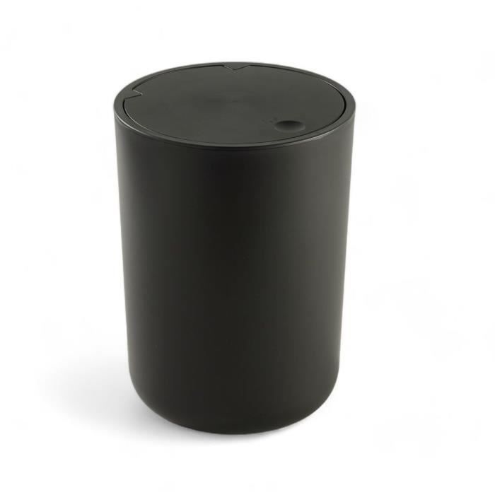 Bathroom trash can - TODAY - UTILITY - 8.5 L - Ø 21 xx H 29 cm - Polypropylene - Black