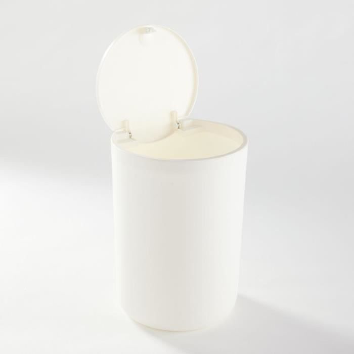 Bathroom trash can - TODAY - UTILITY - 8.5 L - Ø 21 xx H 29 cm - Polypropylene - White