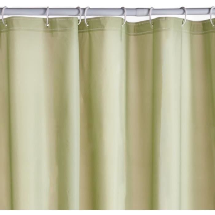Waffle Shower Curtain - Green - PEVA - 180 x 200 cm - 12 Hooks - UTILITY - TODAY
