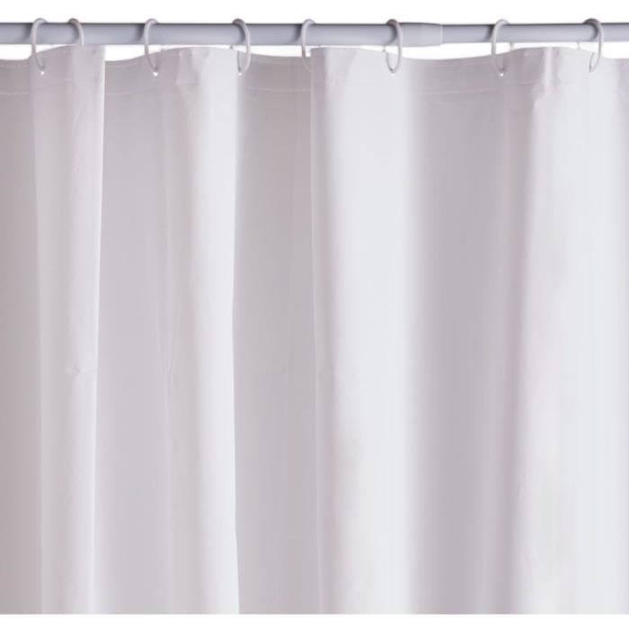 Waffle Shower Curtain - White - PEVA - 180 x 200 cm - 12 Hooks - UTILITY - TODAY