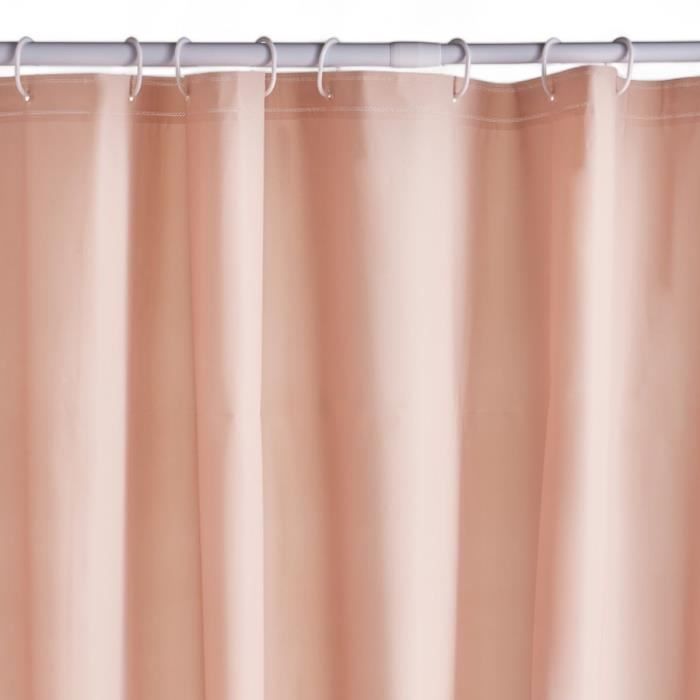 Waffle Shower Curtain - Pink - PEVA - 180 x 200 cm - 12 Hooks - UTILITY - TODAY
