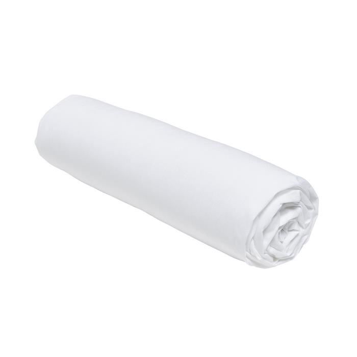 Drap cover teday essential - 160 x 200+30 cm - 2 people - 100% uni cotton - chalk