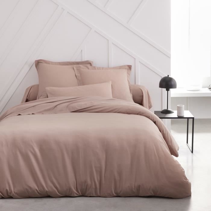 TODAY ESSENTIAL TODAY CHARG - 160 x 200+30 cm - 2 people - 100% UNE cotton - Sand pink