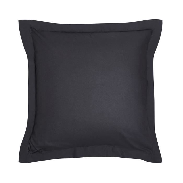Pillowcase TODAY Essential - 63 x 63+5 cm - 100% UNE cotton - charcoal