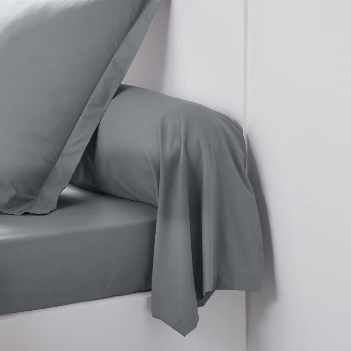 TODAY Essential bolster case - 45 x 185 cm - 100% Plain cotton - Steel