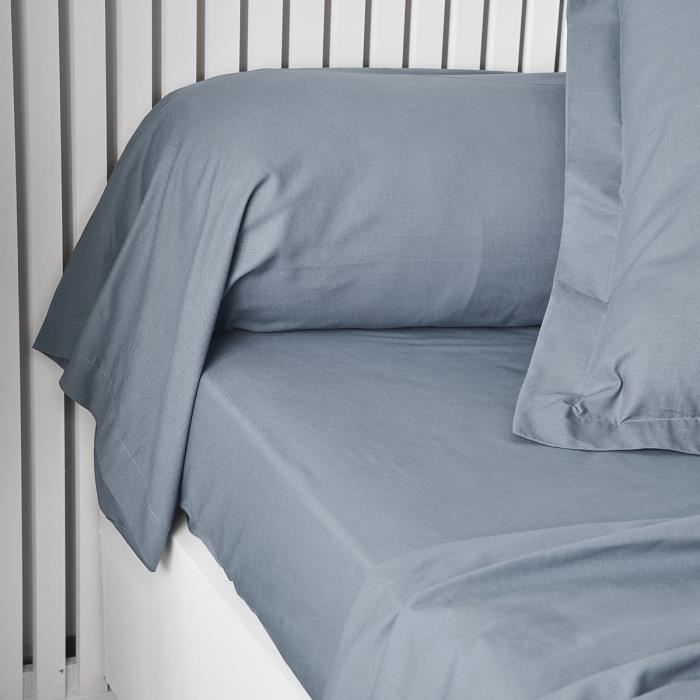 Taie de bocin teday essential - 45 x 185 cm - 100% uni cotton - denim