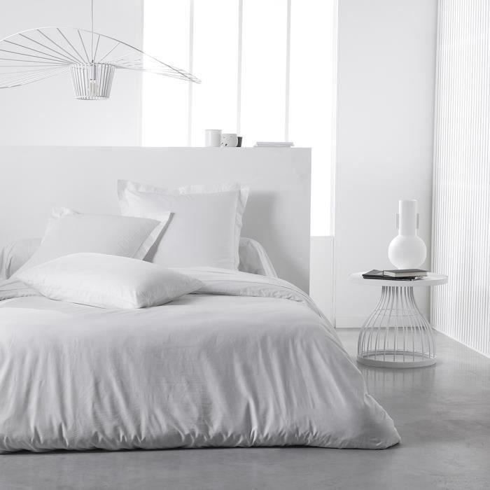 TODAY ESSENTIAL DUYTTE COVER - 220 x 240 cm - 2 people - 100% UNE cotton - Chalk