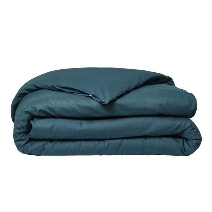 TODAY ESSENTIAL DUYT COVER - 220 x 240 cm - 2 people - 100% UNE cotton - Peacock