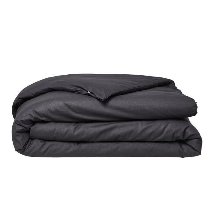 TODAY ESSENTIAL DUYTTE COVER - 240 x 260 cm - 2 people - 100% UNE cotton - charcoal