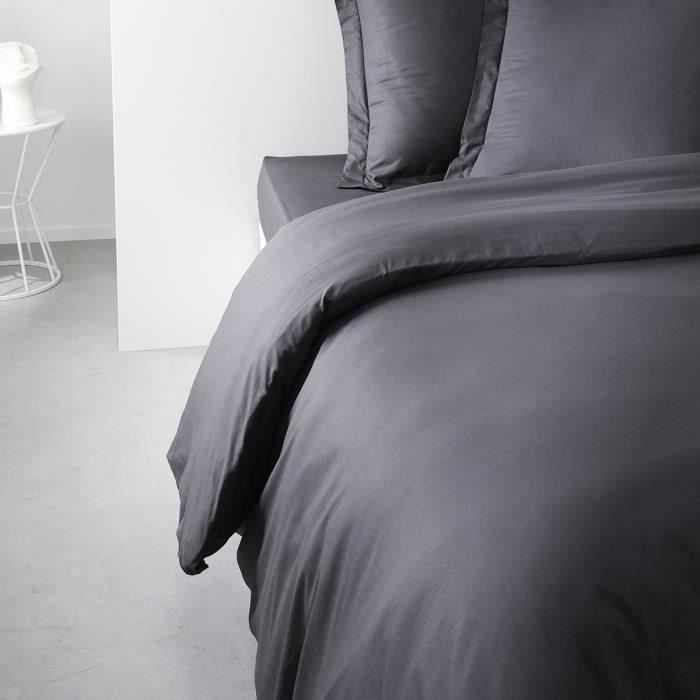 TODAY ESSENTIAL DUYTTE COVER - 240 x 260 cm - 2 people - 100% UNE cotton - charcoal