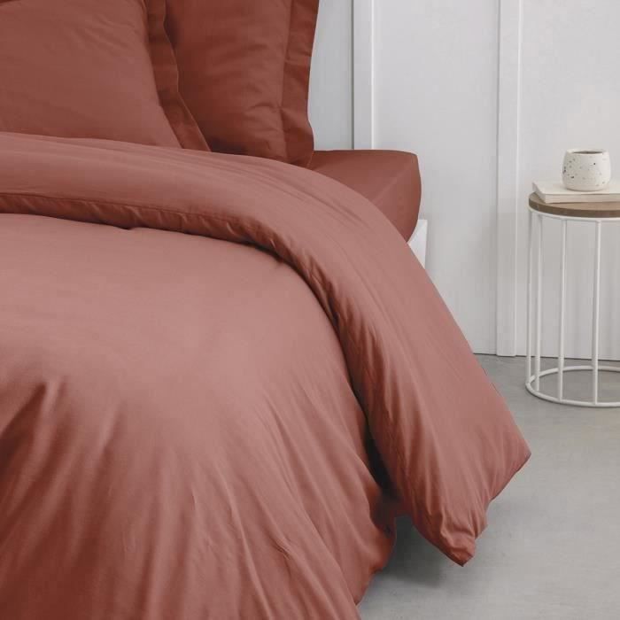 TODAY ESSENTIAL DUYT COVER - 240 x 260 cm - 2 people - 100% UNE cotton - Terracotta