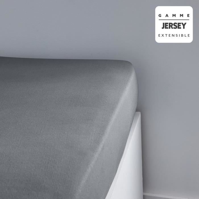 TODAY ESSENTIAL TODAY CHARD - 140 x 190+25 cm - 1 person - 100% Jersey cotton - Steel