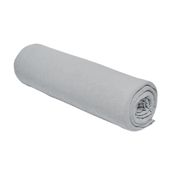 TODAY ESSENTIAL TODAY CHARG - 160 x 200+25 cm - 1 person - 100% Cotton Jersey - Steel