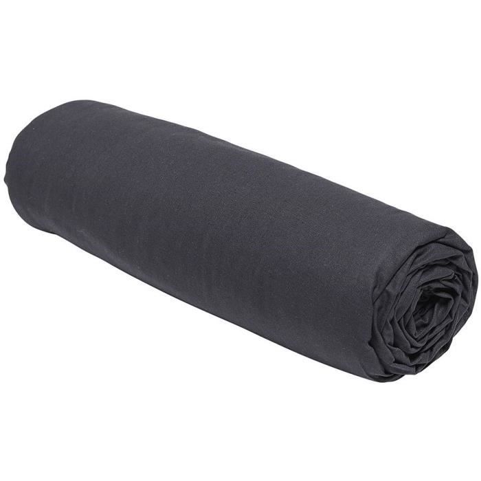 Fitted sheet - TODAY - 160 x 200 cm + 30 cm - Cotton - Organic Charcoal