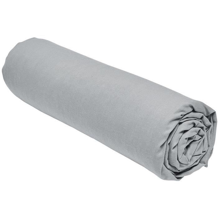 Fitted sheet - TODAY - 160 x 200 cm + 30 cm - Cotton - Organic Steel