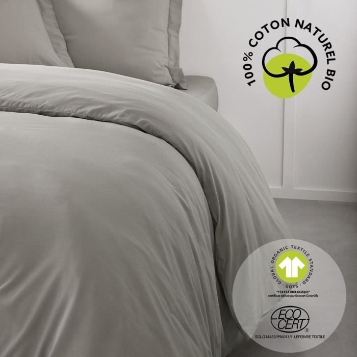 Bedding set - TODAY - 240 x 260 cm - 100% Organic Cotton - Dune - Washable at 60°