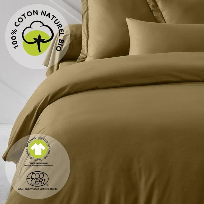 Bedding set - TODAY - 240 x 260 cm - 100% cotton - Organic - Bronze