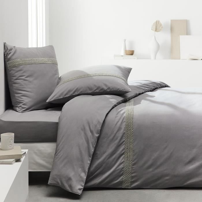 TODAY PRESTIGE TODAY CHARGE - 140 x 200+30 cm - 2 people - 100% UNE cotton percale - Steel