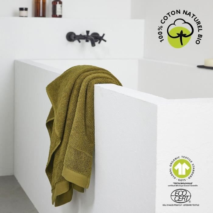 Bath towel - TODAY - 50 x 90 cm - Cotton - Organic Bronza