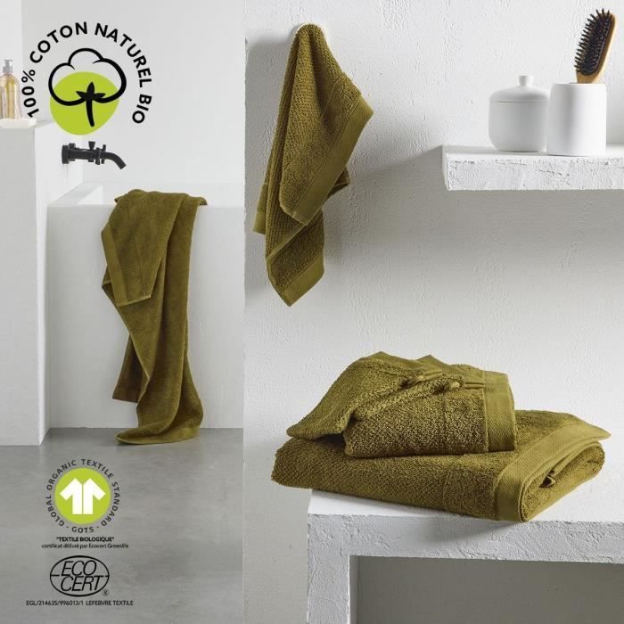 Bath towel - TODAY - 50 x 90 cm - Cotton - Organic Bronza