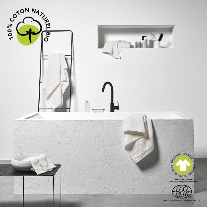 Bath towel - TODAY - 70 x 130 cm - Cotton - Organic Chalk