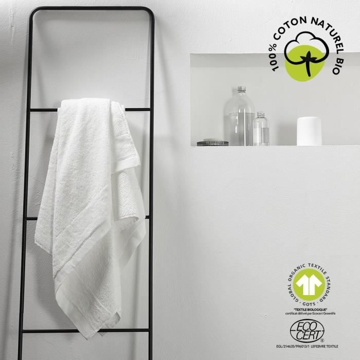 Bath towel - TODAY - 70 x 130 cm - Cotton - Organic Chalk