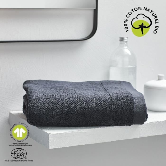 Bath towel - TODAY - 70 x 130 cm - Cotton - Organic Charcoal