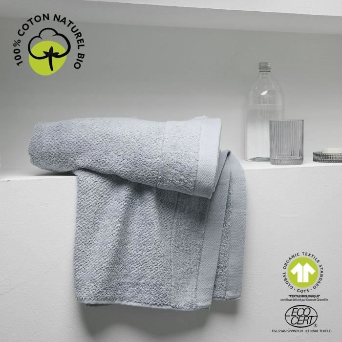 Bath towel - TODAY - 70 x 130 cm - Cotton - Organic Steel