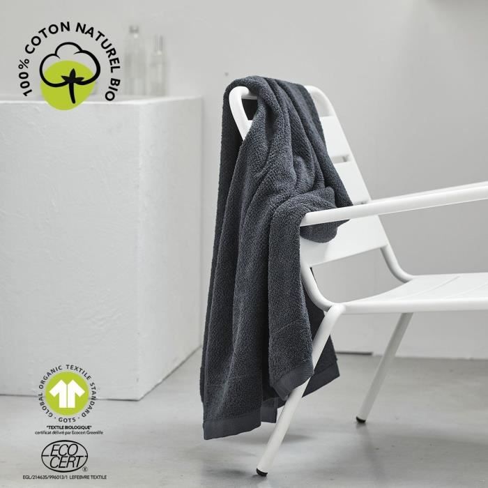 Maxi bath towel - TODAY - 90 x 150 cm - Cotton - Organic Charcoal