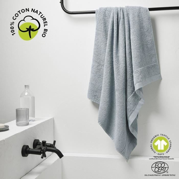 Maxi bath sheet - TODAY - 90 x 150 cm - Cotton - Organic Steel