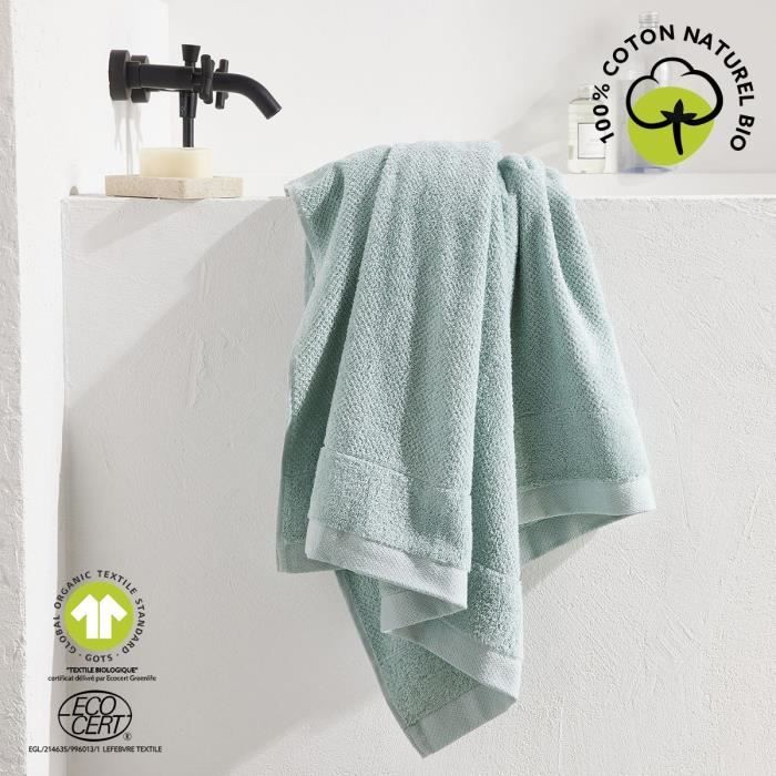 Maxi bath towel - TODAY - 90 x 150 cm - Cotton - Organic Celadon