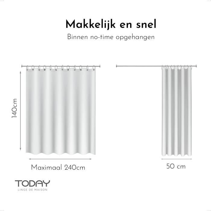 Oemptball curtain - 140x240 - chalk - today essential - 356002