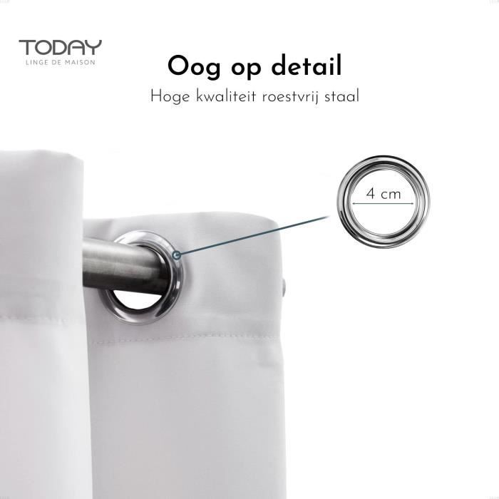 Oemptball curtain - 140x240 - chalk - today essential - 356002