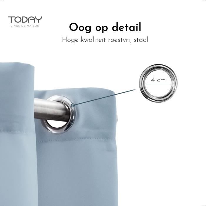 Curtain with eyelets - 140x240 - Denim - TODAY ESTISTIAL - 356011
