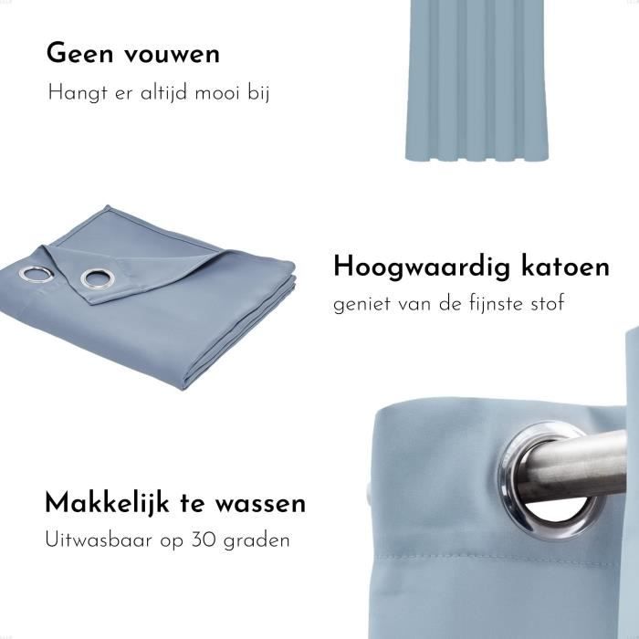 Curtain with eyelets - 140x240 - Denim - TODAY ESTISTIAL - 356011