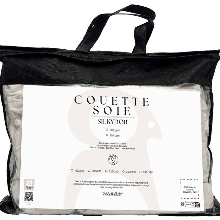 Duvet - TOISON D'OR - SILKYDOR - 220 x 240 cm - Tempered warmth in cotton and mulberry silk