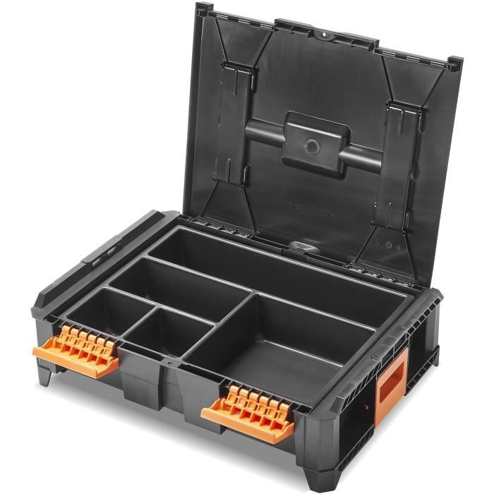 Compartmentalized insert - TOOD - 5 fixed compartments - For professional box - Nestable - 40x30x7 cm